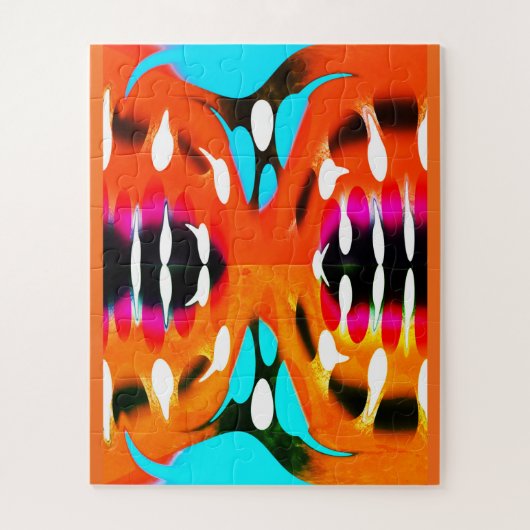 Puzzle Art spatial orange chaud (Vertical)