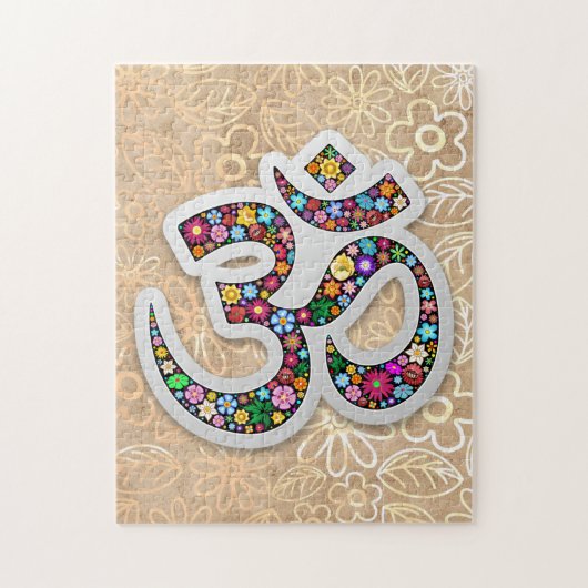 Puzzle Art symbolique floral Namaste (Vertical)