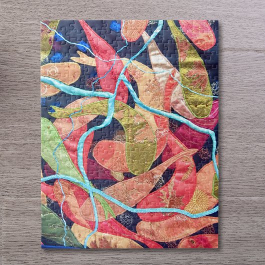 Puzzle Art textile de carpes koï