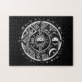 Puzzle Art triangulaire géométrique vintage (Horizontal)