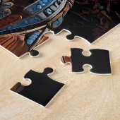 Puzzle Art tribal fusion abstrait vibrant aztèque (Côté)