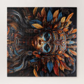 Puzzle Art tribal fusion abstrait vibrant aztèque (Horizontal)