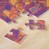 Puzzle Art Tribal Hippie Boho violet orange jaune amérind (Côté)