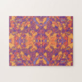 Puzzle Art Tribal Hippie Boho violet orange jaune amérind (Horizontal)