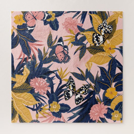 Puzzle Art tropical : Motifs forestiers brillants (Vertical)