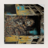 Puzzle Art urbain sur bâtiment abandonné (Horizontal)