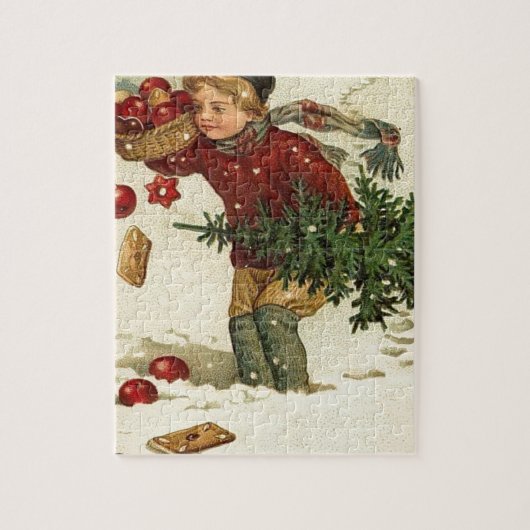 Puzzle Art vintage de Noël victorien rétro (Vertical)