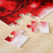 Puzzle Art vintage Rose rouge (Côté)