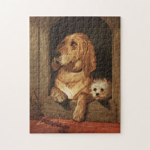 Puzzle Art vintage victorien d'un Bloodhound et d'un West