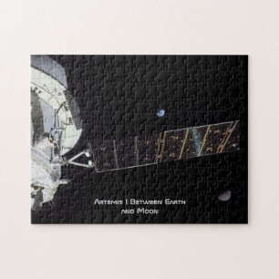 Puzzle Artemis I entre la Terre et la Lune