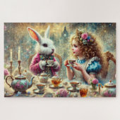 Puzzle Artistic Wonderland Tea Party Alice & Rabbit (Horizontal)