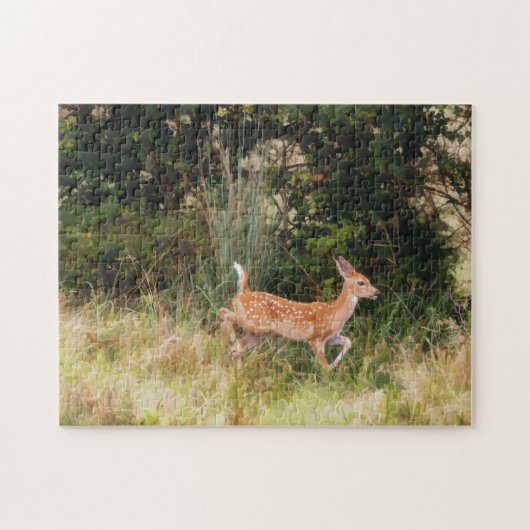 Puzzle artistique de faon, jeune cerf (Horizontal)