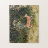 Puzzle artistique de faon, jeune cerf (Vertical)