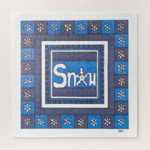 Puzzle artistique unique - Neige