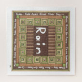 Puzzle artistique unique - Pluie (Horizontal)