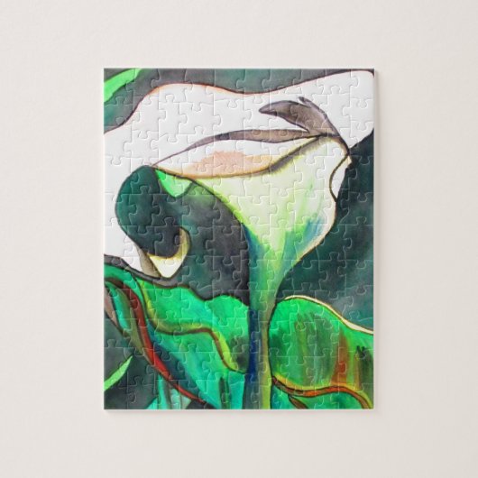 Puzzle Arum Lily aquarelle peinture originale (Vertical)