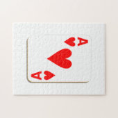 Puzzle As de carte de jeu de coeurs (Horizontal)