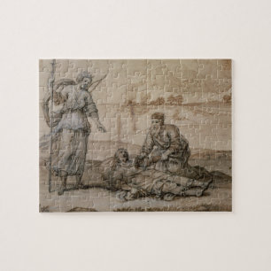 Puzzle Asclepius rétablissant Hippolytus (stylo et encre,