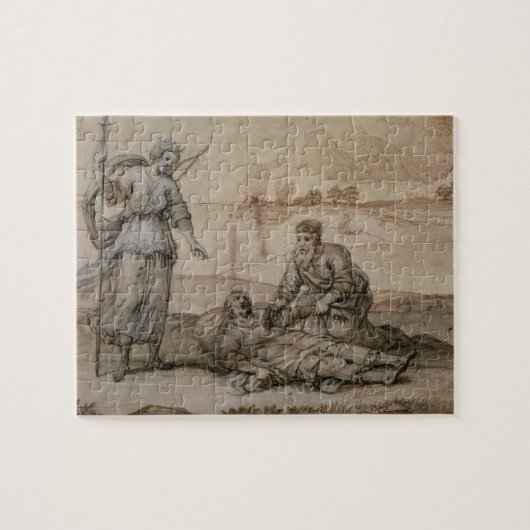 Puzzle Asclepius rétablissant Hippolytus (stylo et encre, (Horizontal)