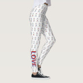 Puzzle ASD Autism Awareness Ribbon Custom Leggings (Rechts)