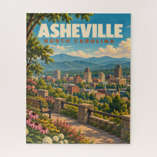 Puzzle Asheville Blue Ridge Mountains vintage