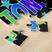 Puzzle "ASHTON" Prénom, Amusant "HEUREUX ANNIVERSAIRE" (Côté)