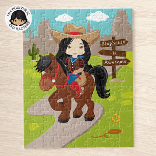 Puzzle asiatique personnalisé Cowgirl