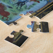 Puzzle asiatique, vietnamien, art, sculpture, bouddha, (Côté)