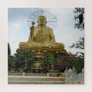 Puzzle asiatique, vietnamien, art, sculpture, bouddha,