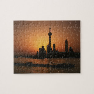 Puzzle ASIE, Chine, Shanghai Vue de la télévision de la p