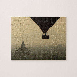 Puzzle Asie, Myanmar, Bagan, ballon au-dessus des temples