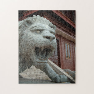 Puzzle Asie, Viêt Nam. Sculpture de lion à Chau Doc