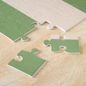 Puzzle Asparagus Vert et Rayures Blanc Antique (Côté)