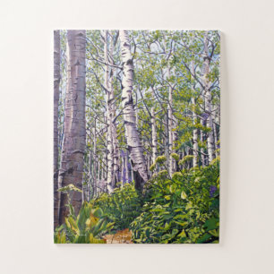 Puzzle Aspens dans le bois