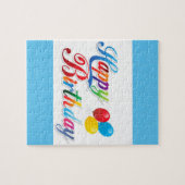 puzzle assez coloré de joyeux anniversaire (Horizontal)