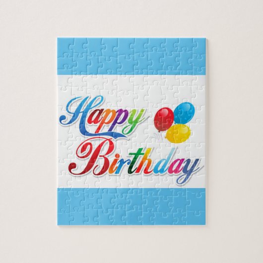 puzzle assez coloré de joyeux anniversaire (Vertical)