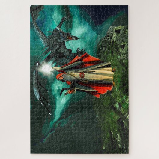 Puzzle Assistant et dragon (Vertical)