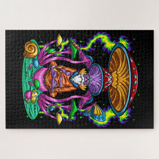 Puzzle Assistant Trippy Pyschedelic Mushroom (Horizontal)