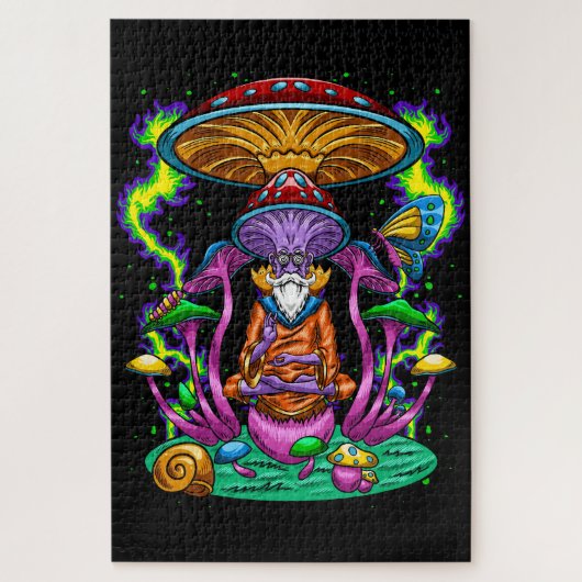 Puzzle Assistant Trippy Pyschedelic Mushroom (Vertical)