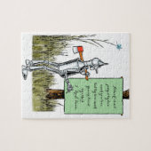 Puzzle Assistant vintage de Oz, Tinman Lecture Signe (Horizontal)