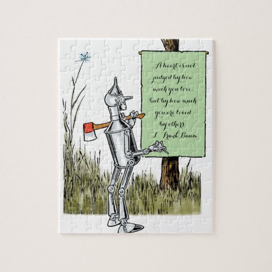 Puzzle Assistant vintage de Oz, Tinman Lecture Signe (Vertical)