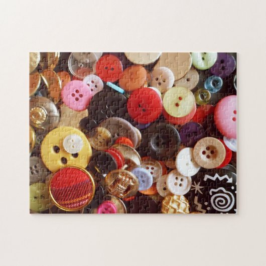 Puzzle Assortment of Buttons Fun Haberdashery (Horizontal)