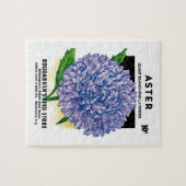 Puzzle Aster Vintage Seed Packet (Horizontal)