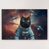 Puzzle Astronaut de chat galactique (Horizontal)