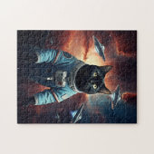 Puzzle Astronaut de chat galactique (Horizontal)