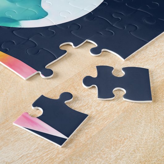 Puzzle Astronaut in Space Planets and Rockets Pattern (Côté)