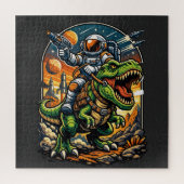 Puzzle Astronaut Riding a T-Rex – Epic Space Dinosaur (Vertical)