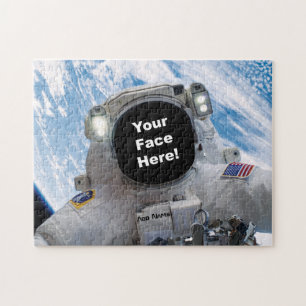 Puzzle Astronaut Selfie - Ajoutez votre visage et votre n