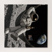 Puzzle Astronaute buvant de la bière (Horizontal)