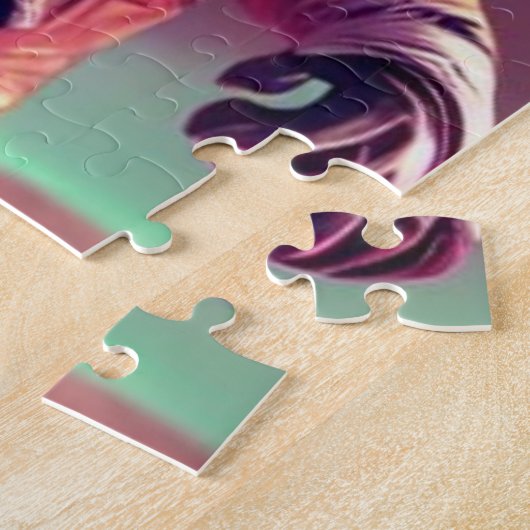 Puzzle Astronaute du petit Alien rouge (Côté)